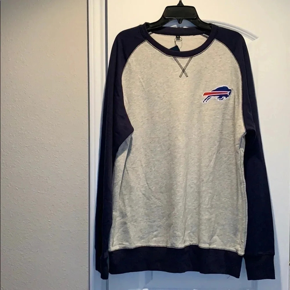 Buffalo Bills Fleece Pullover Crewneck Sweatshirt NFL Men’s Sz XL NWT - Picture 2 of 10